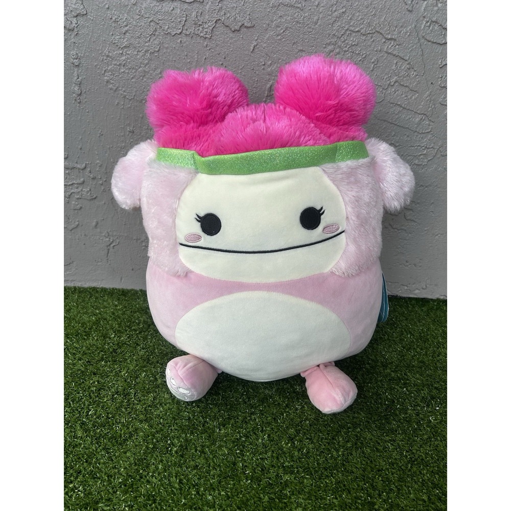 Squishmallows Zyan Pink Axolotl 14" Plush Squish Doos‎ Green Headband W/Tag EUC